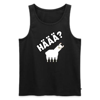 LAMA HÄÄÄ - Design - Männer Premium Bio Tank Top - Schwarz - Vorne - Michal (187cm)
