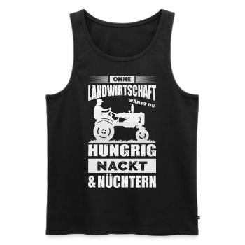 Landwirt Demo Traktor Bauernprotest Bauerndemo - Männer Premium Bio Tank Top - Schwarz - Vorne - AI Model Male 178 light (178cm)