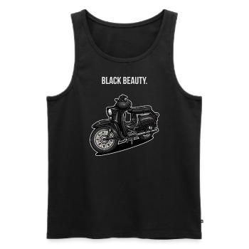 Schwalbe (schwarz) // Illustration - Männer Premium Bio Tank Top - Schwarz - Vorne - AI Model Male 178 light (178cm)