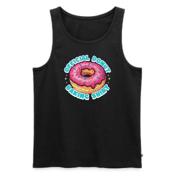 Offizielles Donut-Backshirt - cooles Gebäck-T-Shirt - Männer Premium Bio Tank Top - Schwarz - Vorne - AI Model Male 178 light (178cm)