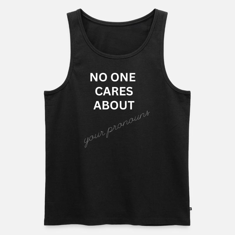 No one your pronouns - Männer Premium Bio Tank Top - Schwarz