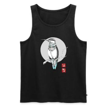 Eisvogel - Männer Premium Bio Tank Top - Schwarz - Vorne - Michal (187cm)
