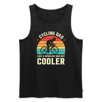 Cycling Dad Like A Regular Dad But Cooler - Men's Premium Organic Tank Top - black - Front - AI Model Male 178 light (178cm)