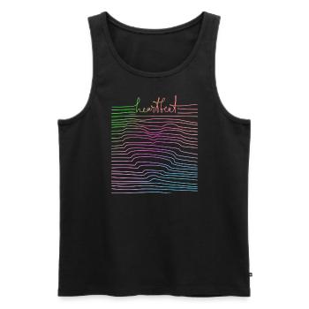 Heartbeat - Männer Premium Bio Tank Top - Schwarz - Vorne - Michal (187cm)