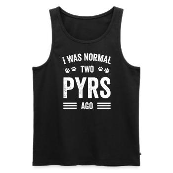 J’étais normal il y a deux pyrénées - Débardeur bio Premium Homme - noir - Devant - Michal (187cm)