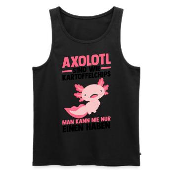 Axolotl - Débardeur bio Premium Homme - noir - Devant - Michal (187cm)