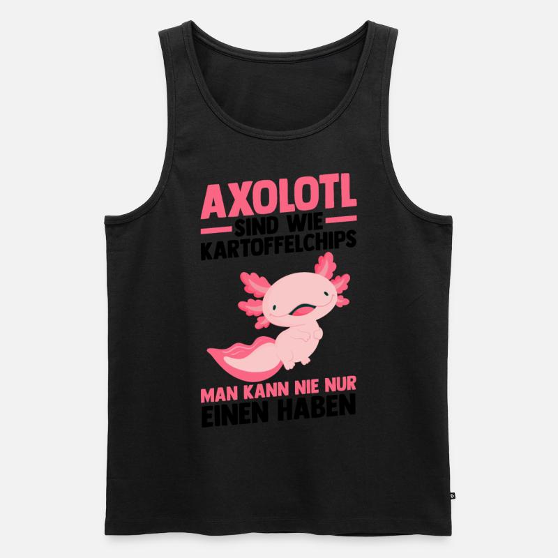 Axolotl - Männer Premium Bio Tank Top - Schwarz