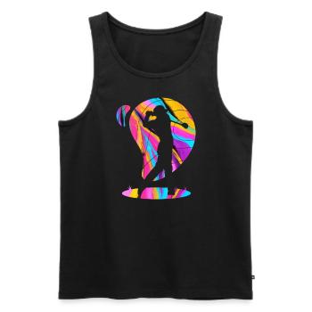 modern golfer men - Männer Premium Bio Tank Top - Schwarz - Vorne - AI Model Male 178 light (178cm)