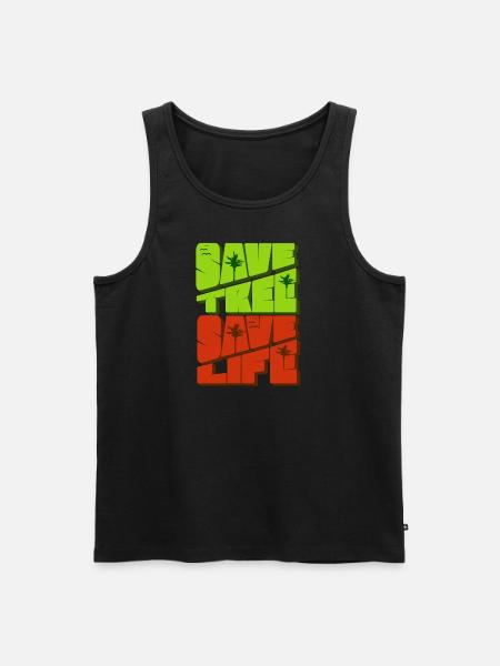 safe tree - Männer Premium Bio Tank Top - Schwarz