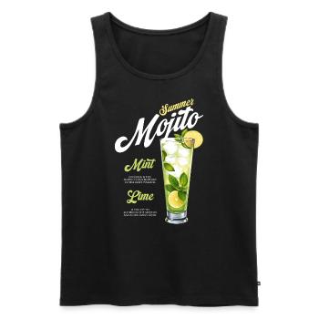 Summer Mojito - Men's Premium Organic Tank Top - black - Front - AI Model Male 178 light (178cm)