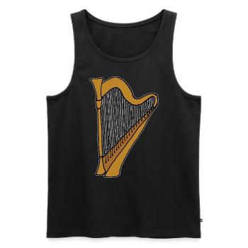 Harpe Instrument à cordes pincées Orchestre de musique - Débardeur bio Premium Homme - noir - Devant - Michal (187cm)