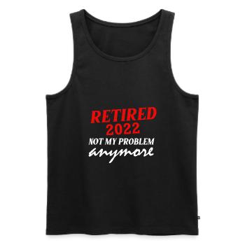 Retraité 2022 Pension de retraité Retraité - Débardeur bio Premium Homme - noir - Devant - Michal (187cm)