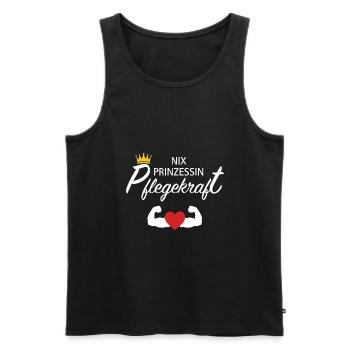 Nix Prinzessin Pflegekraft Geschenkidee - Männer Premium Bio Tank Top - Schwarz - Vorne - Michal (187cm)