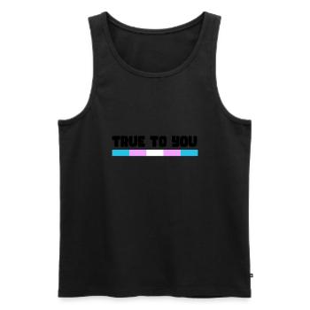 Rainbow Connection Embrace, Happy Pride - Männer Premium Bio Tank Top - Schwarz - Vorne - AI Model Male 178 light (178cm)