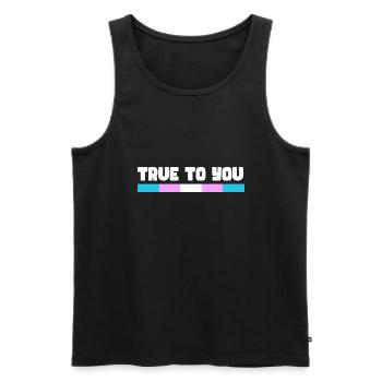 Rainbow Connection Embrace, Happy Pride - Männer Premium Bio Tank Top - Schwarz - Vorne - AI Model Male 178 light (178cm)