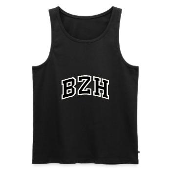BZH - Débardeur bio Premium Homme - noir - Devant - AI Model Male 178 light (178cm)