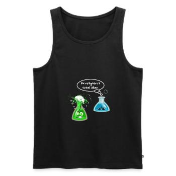 Chemie Nerd Geschenk zB Geburtstag Comic Chemikant - Männer Premium Bio Tank Top - Schwarz - Vorne - AI Model Male 178 light (178cm)