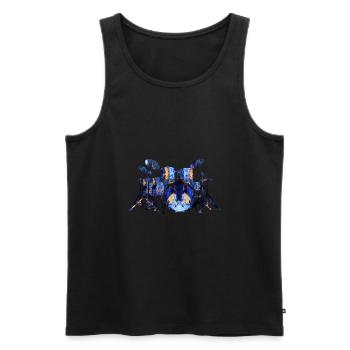 percussion - Men's Premium Organic Tank Top - black - Front - AI Model Male 178 light (178cm)