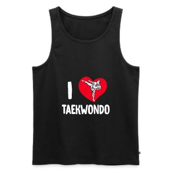 TKD Korean Martial Arts Tae Kwon - Männer Premium Bio Tank Top - Schwarz - Vorne - AI Model Male 178 light (178cm)