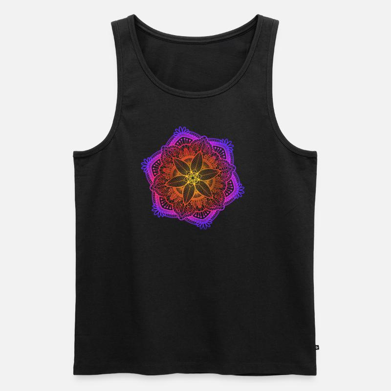 Mandala - Männer Premium Bio Tank Top - Schwarz