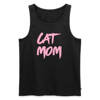 Katzen TShirt - Cat Mom - Männer Premium Bio Tank Top - Schwarz - Vorne - AI Model Male 178 light (178cm)