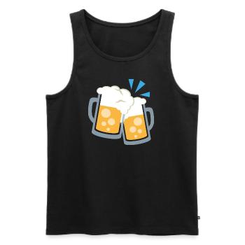bier krüge - Männer Premium Bio Tank Top - Schwarz - Vorne - Michal (187cm)