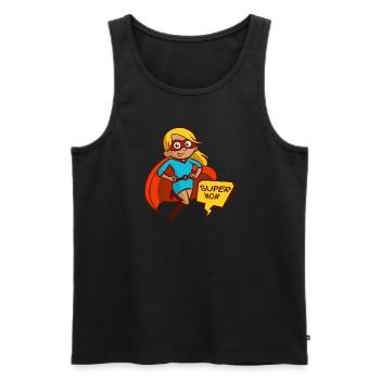 Supermama als Geschenk - Männer Premium Bio Tank Top - Schwarz - Vorne - Michal (187cm)