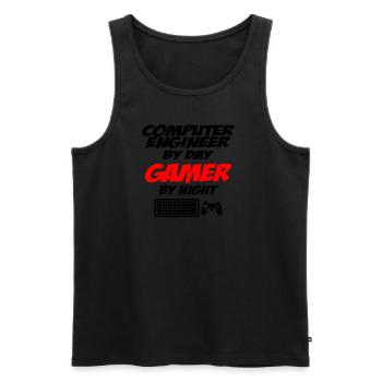 Computer engineer - Men's Premium Organic Tank Top - black - Front - Michal (187cm)