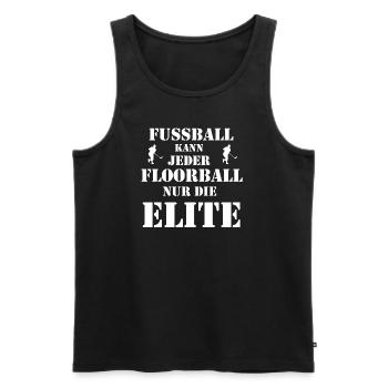 Floorball - Débardeur bio Premium Homme - noir - Devant - Michal (187cm)