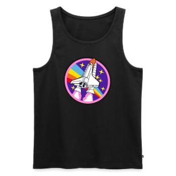 rocket - Men's Premium Organic Tank Top - black - Front - AI Model Male 178 light (178cm)