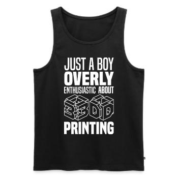 3D Druck - Männer Premium Bio Tank Top - Schwarz - Vorne - AI Model Male 178 light (178cm)