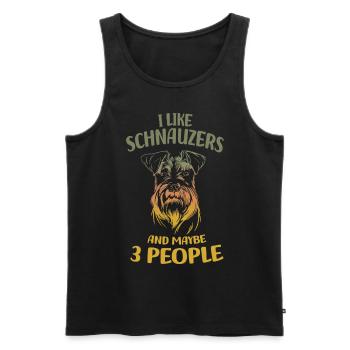 Schnauzer - Männer Premium Bio Tank Top - Schwarz - Vorne - AI Model Male 178 light (178cm)