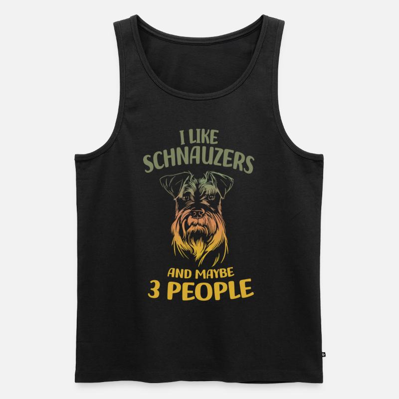 Schnauzer - Männer Premium Bio Tank Top - Schwarz