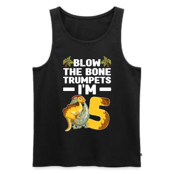 Dinosaurier - Männer Premium Bio Tank Top - Schwarz - Vorne - Michal (187cm)