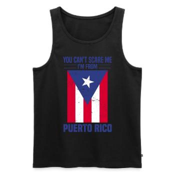 Puerto Rico Flagge | Puerto Ricaner Geschenkideen - Männer Premium Bio Tank Top - Schwarz - Vorne - Michal (187cm)