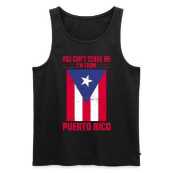 Puerto Rico Flagge | Puerto Ricaner Geschenkideen - Männer Premium Bio Tank Top - Schwarz - Vorne - Michal (187cm)