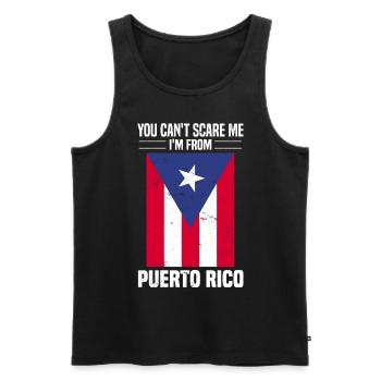 Puerto Rico Flagge | Puerto Ricaner Geschenkideen - Männer Premium Bio Tank Top - Schwarz - Vorne - Michal (187cm)