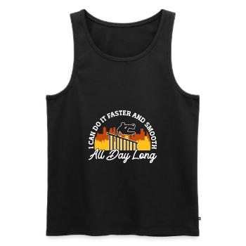 Parkour Freerunning Traceur - Männer Premium Bio Tank Top - Schwarz - Vorne - AI Model Male 178 light (178cm)