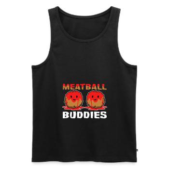 Best Meatball Friends - Meatball - Men's Premium Organic Tank Top - black - Front - AI Model Male 178 light (178cm)
