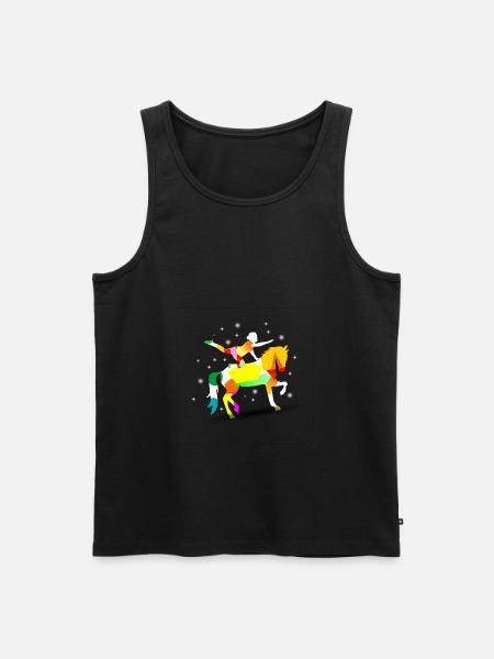 Voltige cheval - Débardeur bio Premium Homme - noir