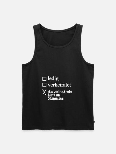 Single im Stammbaum - Männer Premium Bio Tank Top - Schwarz
