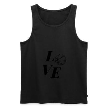 LOVE BASKETBALL - Débardeur bio Premium Homme - noir - Devant - Michal (187cm)