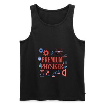 Physics - Men's Premium Organic Tank Top - black - Front - AI Model Male 178 light (178cm)