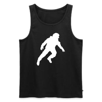 Silhouette d’astronaute flottante en apesanteur - Débardeur bio Premium Homme - noir - Devant - AI Model Male 178 light (178cm)
