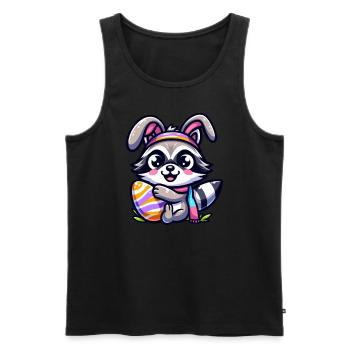 Oster Waschbär Ei Verkleidung Cartoon - Männer Premium Bio Tank Top - Schwarz - Vorne - AI Model Male 178 light (178cm)