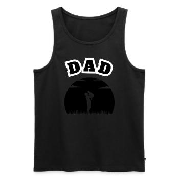 Papa Petit Fils Noir - Débardeur bio Premium Homme - noir - Devant - Michal (187cm)