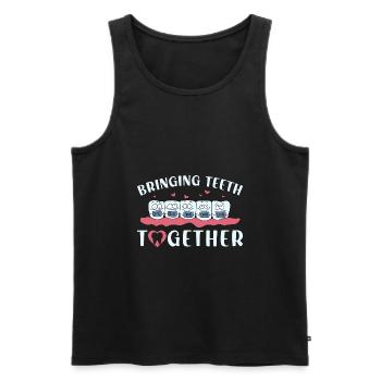 Braces Dentist Funny Orthodontist - Männer Premium Bio Tank Top - Schwarz - Vorne - AI Model Male 178 light (178cm)