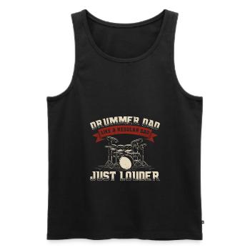 | de la fête des pères du batteur Drums Drums Cadeaux - Débardeur bio Premium Homme - noir - Devant - Michal (187cm)