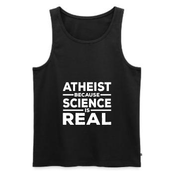Atheismus Sprüche | Atheisten Atheist Geschenkidee - Männer Premium Bio Tank Top - Schwarz - Vorne - Michal (187cm)