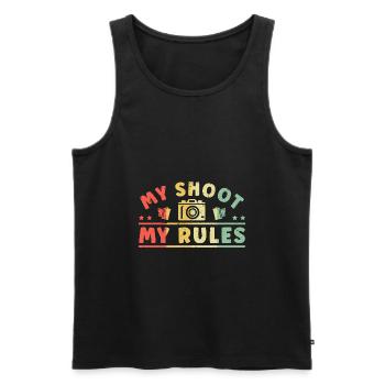 Photography Camera Lens Retro My - Männer Premium Bio Tank Top - Schwarz - Vorne - Michal (187cm)
